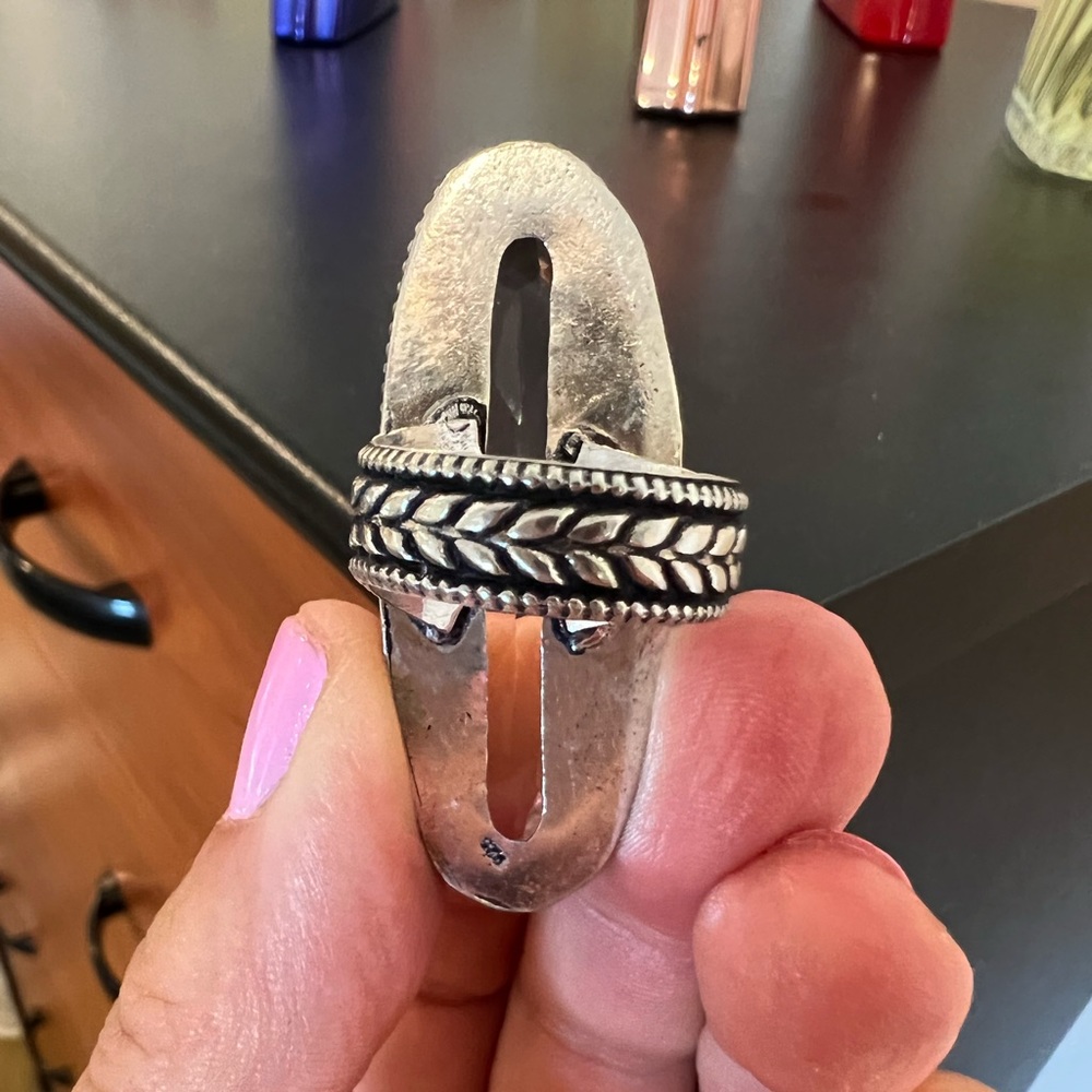 Kunzite sterling silver ring